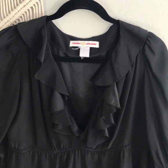 AMANDA UPRICHARD Ruffle front silk tunic/dress M - Picture 2 of 7